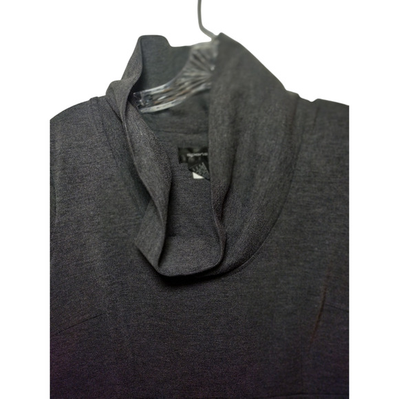 Spense Womens Cap Sleeve Cowl Neck Ribbed Knit Sweater Dress Gray Size 6 - Picture 7 of 16